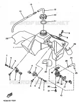 BENZINE TANK voor Yamaha YZ80J 1997