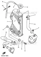 RADIATEUR / SLANG voor Yamaha YZ80J 1997