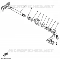 SCHAKEL STANG / PEDAAL voor Yamaha YZ80L 1999