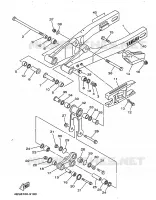ACHTERBRUG voor Yamaha YZ80L 1999