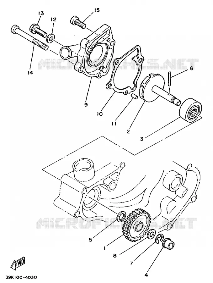 WATERPOMP Yamaha MOTO 80 1991 YZ  YZ80LC