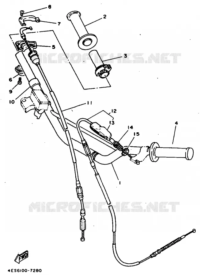 STUUR / KABEL Yamaha SCOOTER 80 1997 YZ  YZ80LC