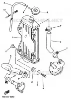 RADIATEUR / SLANG voor Yamaha YZ80LC 1999