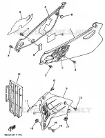 KUIPDEEL DEKSEL   OLIE RESERVOIR voor Yamaha YZ80LW 1994