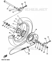 ACHTERWIEL voor Yamaha YZ80LW 1994