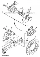 REMKLAUW ACHTER voor Yamaha YZ80LW 1994