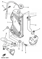 RADIATEUR / SLANG voor Yamaha YZ80LW 1994