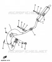 UITLAAT voor Yamaha YZ80LW 1994