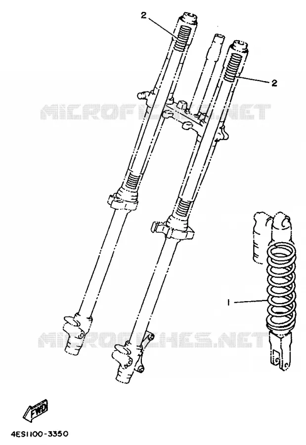 OPTIONELE ONDERDELEN - CHASSIS Yamaha MOTO 80 1998 YZ BIG WHEELS  YZ80LW