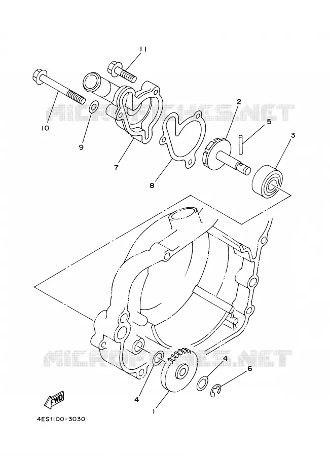 WATERPOMP / SLANGEN Yamaha MOTO 80 2001 YZ BIG WHEELS  YZ80LW