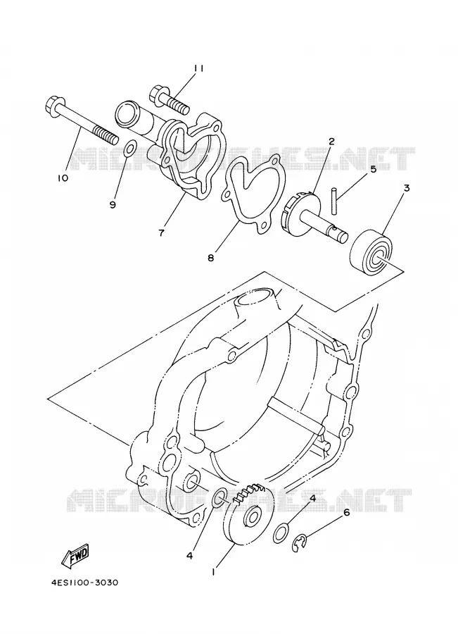 WATERPOMP / SLANGEN Yamaha MOTO 80 2001 YZ  YZ80N