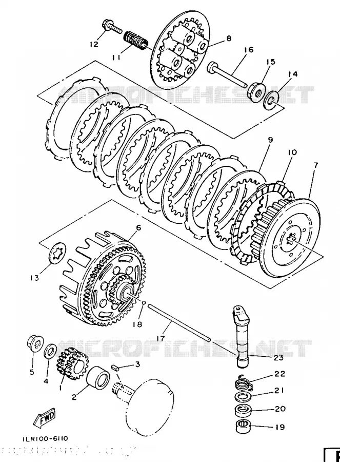 STARTMOTOR KOPPELINGS Yamaha MOTO 80 1992 YZ  YZ80T