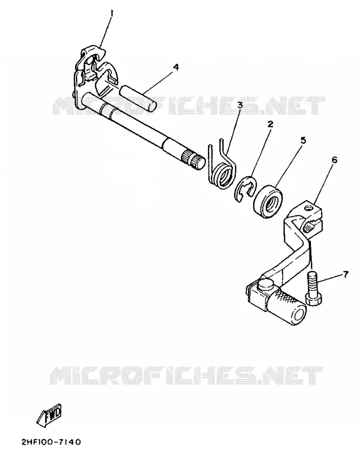 SCHAKEL STANG / PEDAAL Yamaha MOTO 80 1992 YZ  YZ80T