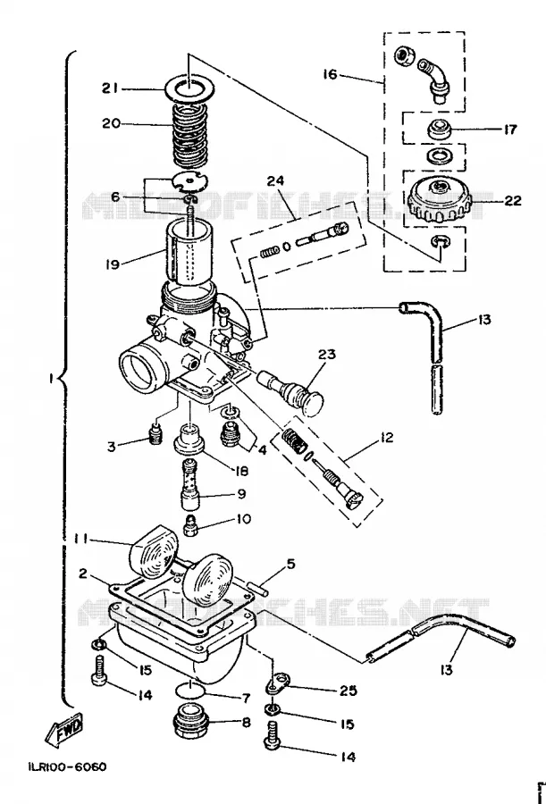 CARBURATEUR  Yamaha MOTO 80 1992 YZ  YZ80T