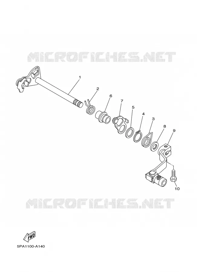 SCHAKEL STANG / PEDAAL Yamaha MOTO 85 2002 YZ  YZ85