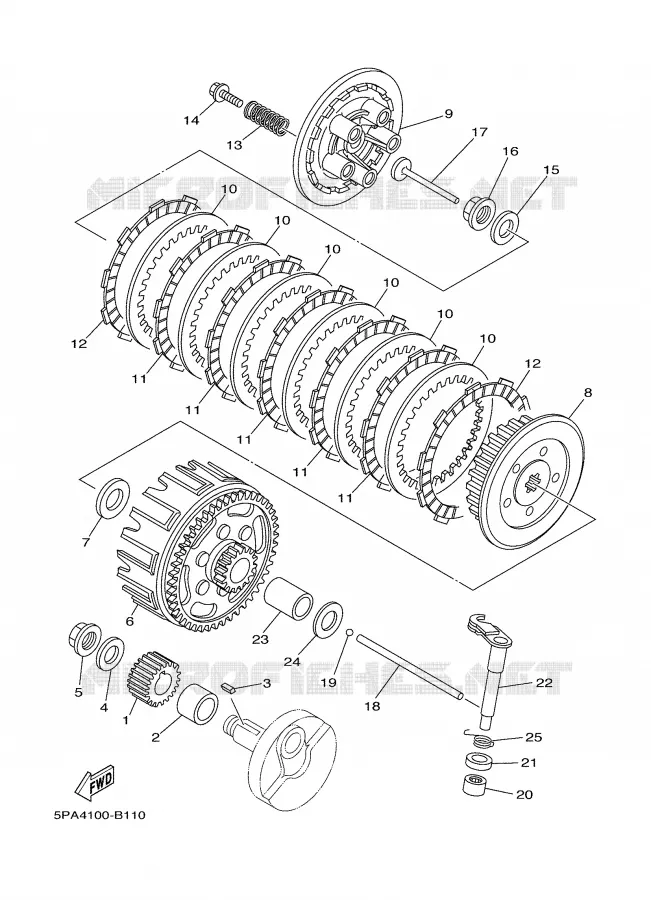 STARTMOTOR KOPPELINGS Yamaha MOTO 85 2003 YZ  YZ85