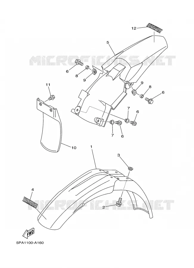 SPATBORD Yamaha MOTO 85 2005 YZ  YZ85