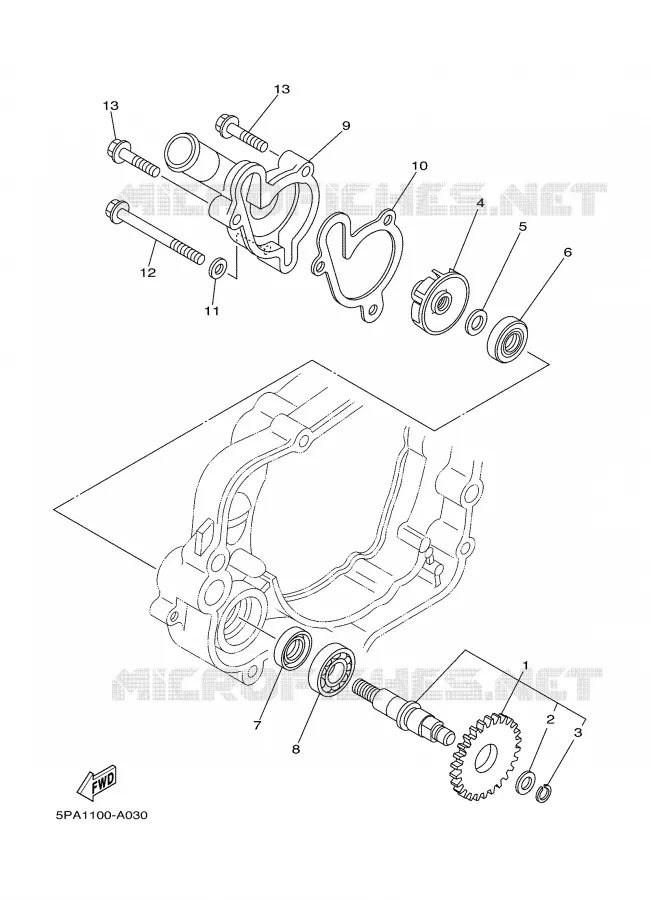 WATERPOMP / SLANGEN Yamaha MOTO 85 2005 YZ  YZ85