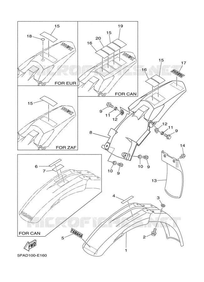 SPATBORD Yamaha MOTO 85 2006 YZ  YZ85