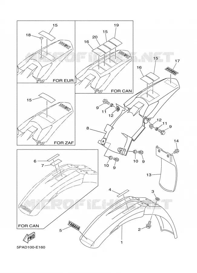 SPATBORD Yamaha MOTO 85 2006 YZ  YZ85