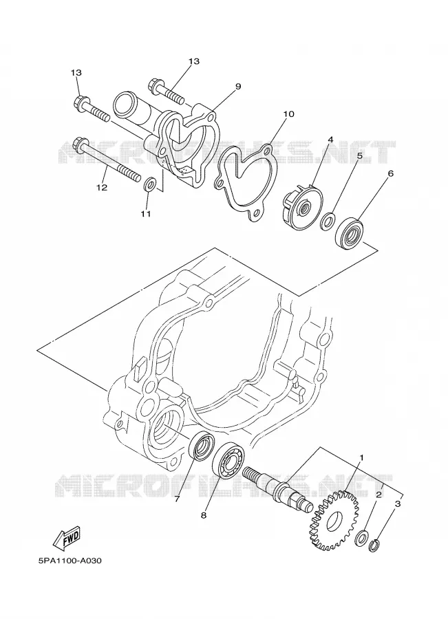 WATERPOMP / SLANGEN Yamaha MOTO 85 2007 YZ  YZ85