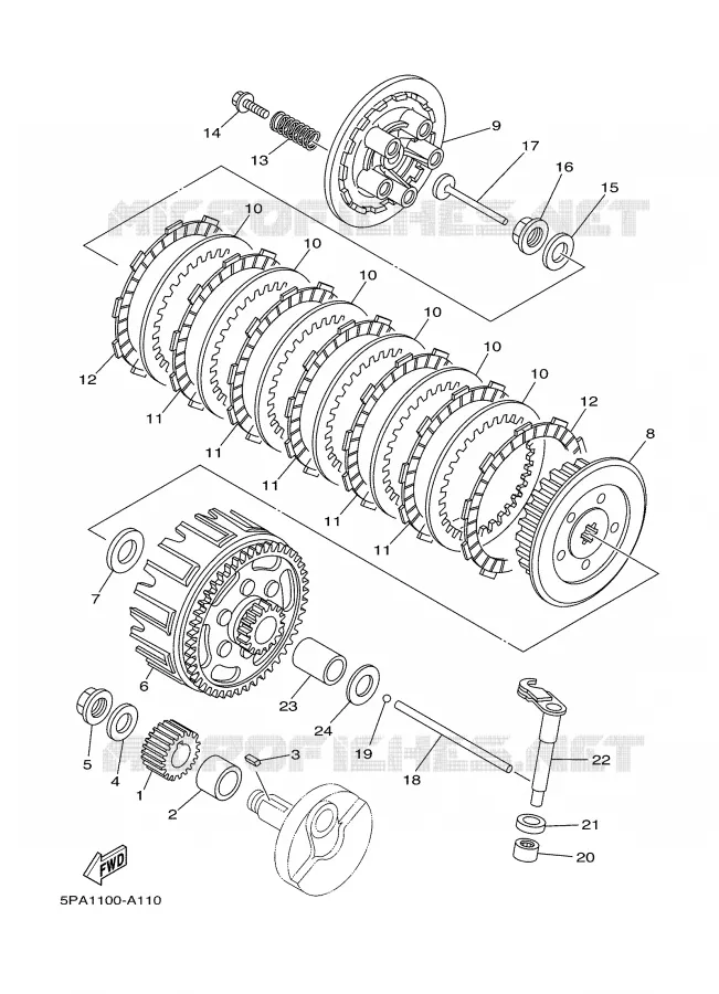 STARTMOTOR KOPPELINGS Yamaha MOTO 85 2002 YZ BIG WHEELS  YZ85LW