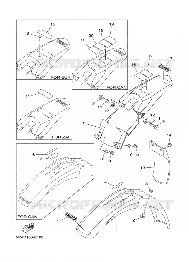 SPATBORD Yamaha MOTO 85 2007 YZ  YZ85W1