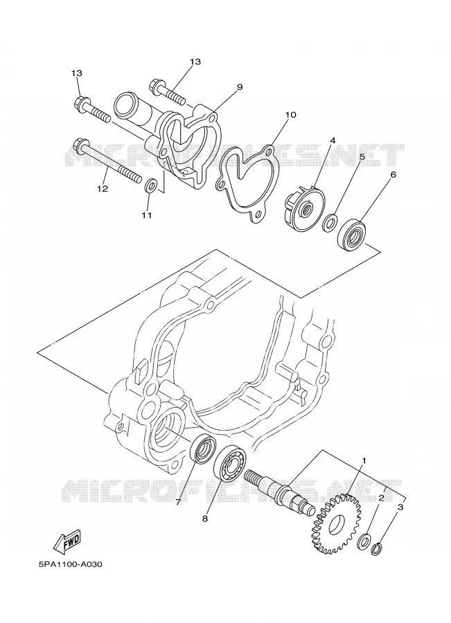WATERPOMP / SLANGEN Yamaha MOTO 85 2008 YZ  YZ85X