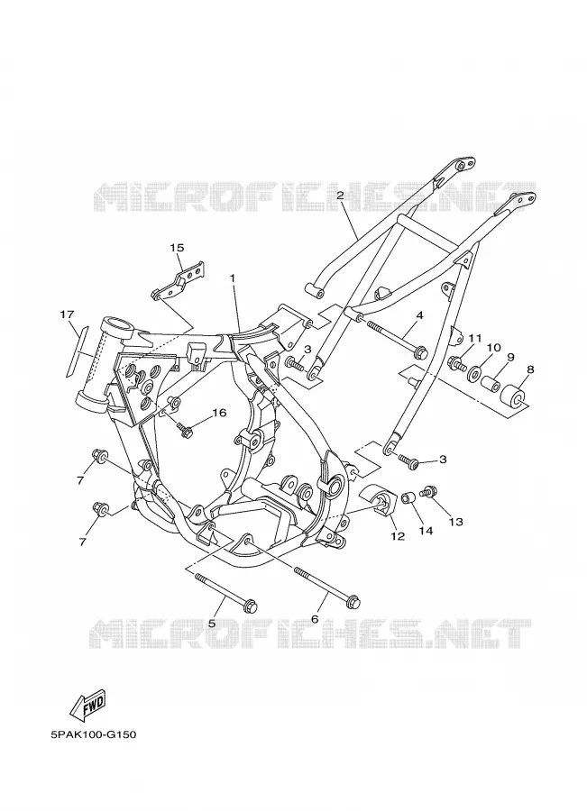 FRAME Yamaha MOTO 85 2008 YZ  YZ85X