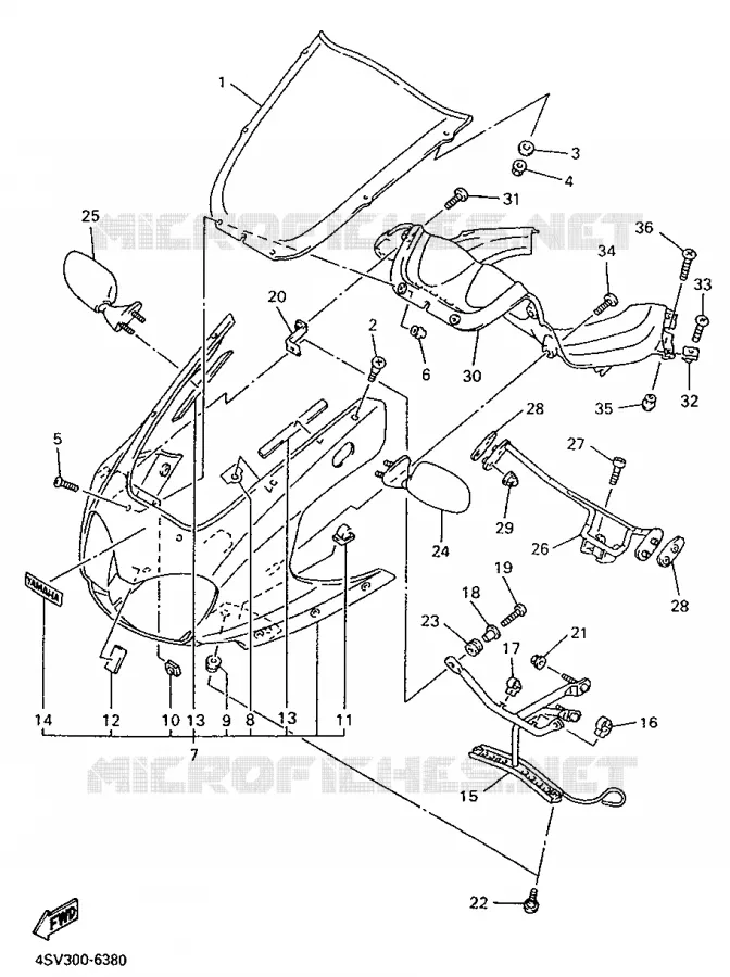 KAP 1 Yamaha MOTO 1000 1996 THUNDERACE  YZF1000R