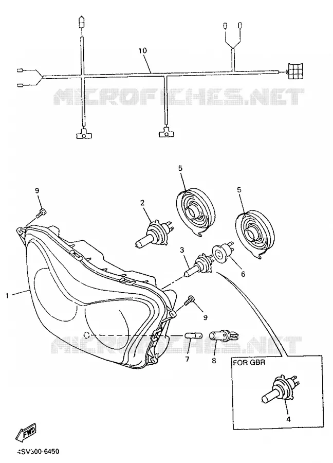 KOPLAMP Yamaha MOTO 1000 1996 THUNDERACE  YZF1000R