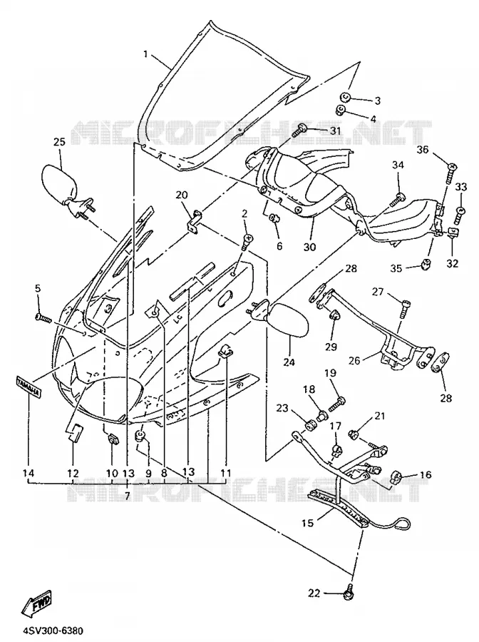 KAP 1 Yamaha MOTO 1000 1997 THUNDERACE  YZF1000R