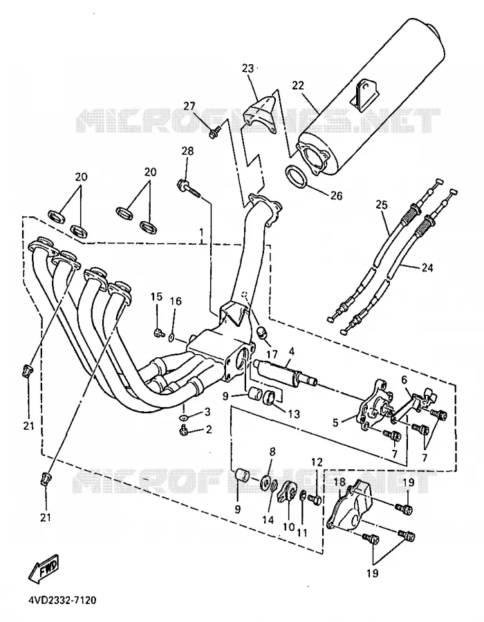 UITLAAT Yamaha MOTO 1000 1997 THUNDERACE  YZF1000R