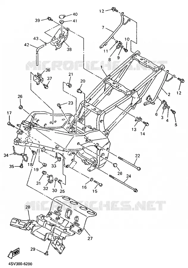 FRAME Yamaha MOTO 1000 1997 THUNDERACE  YZF1000R