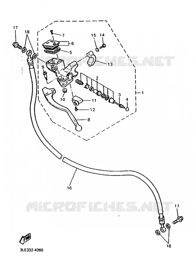 POMP VOOR 2 Yamaha MOTO 1000 1997 THUNDERACE  YZF1000R