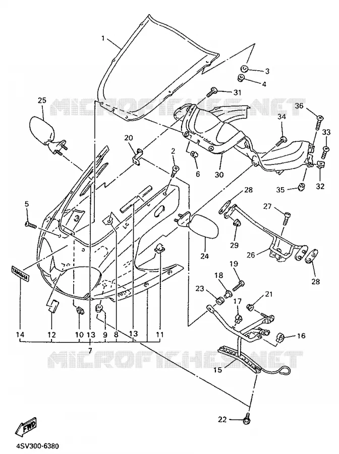 KAP 1 Yamaha MOTO 1000 1997 THUNDERACE  YZF1000R