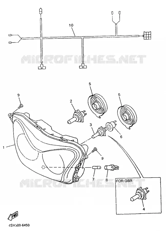 KOPLAMP Yamaha MOTO 1000 1997 THUNDERACE  YZF1000R