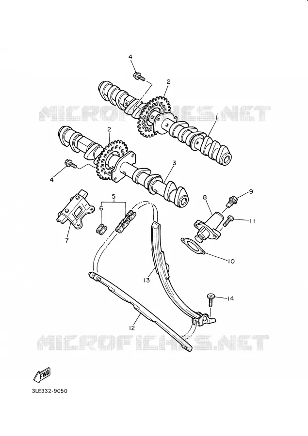 NOKKENAS / KETTING Yamaha MOTO 1000 2000 THUNDERACE  YZF1000R