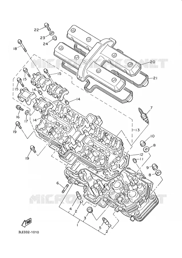CILINDERKOP Yamaha MOTO 1000 2001 THUNDERACE  YZF1000R